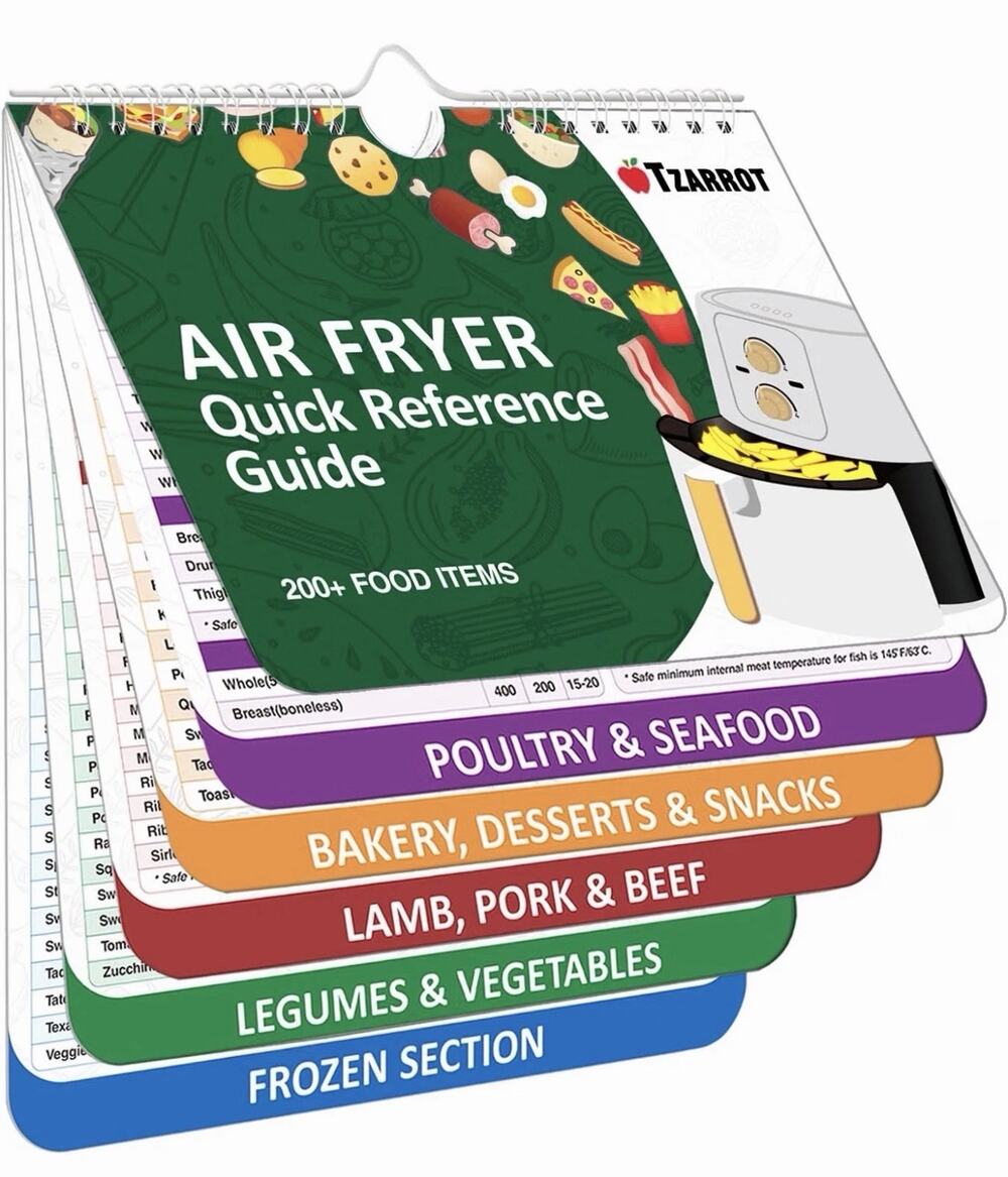 Air Fryer Cheat Sheet Magnets Cooking Guide Booklet Air Fryer Cookbook Magnet